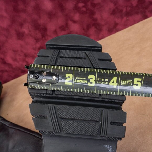 Marc Fisher Women Malena Black Leather Platform Vintage Retro Lug Boots size 6 - Picture 6 of 10